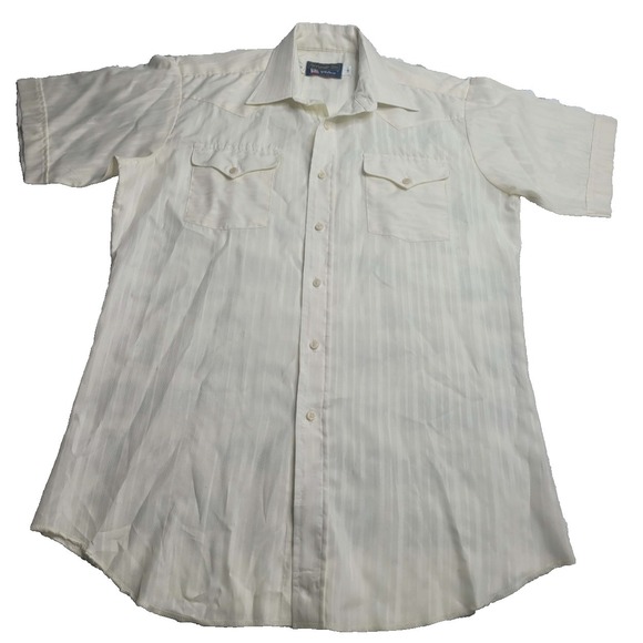 Panhandle Slim Other - Vintage Panhandle Slim Shirt Size 16 White/Ivory Pearl Snap Western Rodeo Cowboy